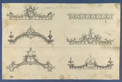 Cornices for Beds or Windows, in Chippendale Drawings, Vol. I