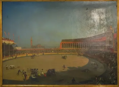 Corrida en la plaza de toros de Sevilla. Real Maestranza de Caballería.