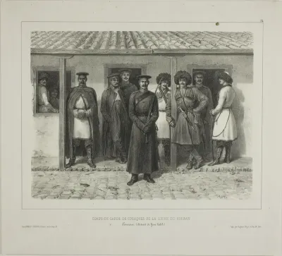 Cossack Bodyguards of the Line, Kuban, Taman, Détroit de Yéni-Kaleb, October 9, 1837