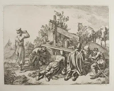 Cossacks Eat a Meal in the Field
