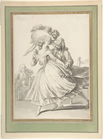 Costume Drawing: Lady and Gentleman Dancing
