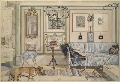 Cosy Corner. From A Home (26 watercolours)