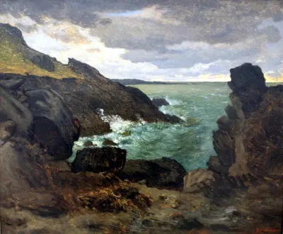 Côte rocheuse à Gréville