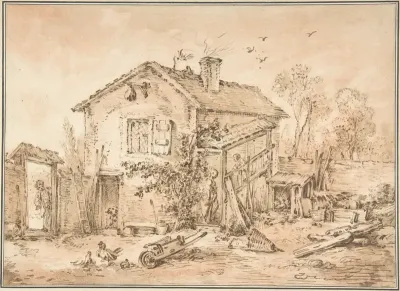 Cottage with Figures