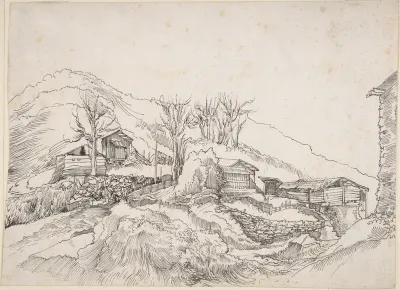 Cottages in a Rocky Landscape