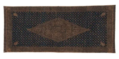 Cotton headscarf for women with floral and geometric motifs