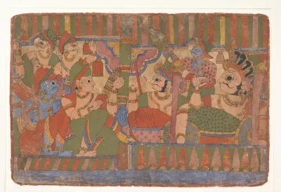 Council of Heroes:  Page from a Dispersed Mahabharata (Great Descendants of Mahabharata)