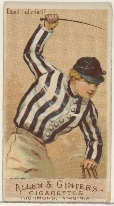 Count Lehndorff, from the Racing Colors of the World series (N22a) for Allen & Ginter Cigarettes