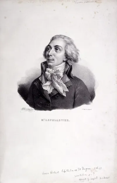Count Louis-Michel Lepelletier de Saint Fargeau (1760-1793) Lithograph by H
