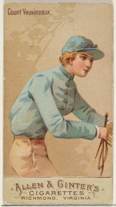 Count Vauvineaux, from the Racing Colors of the World series (N22b) for Allen & Ginter Cigarettes