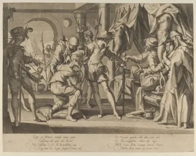 Count William III of Holland Permitting the Beheading of his Bailiff, plate 7 from "Thronus Justitiae, tredecim pulcherrimus tabulis..."