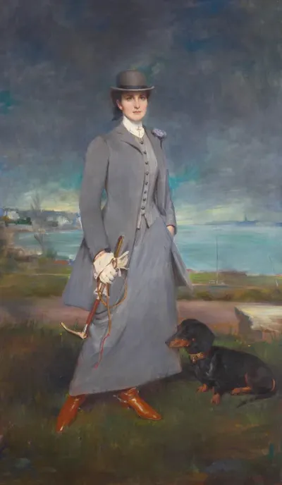 Countess de La Mettrie (1875-1943) in equestrian dress