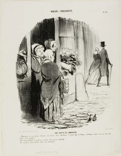 Country Amusement. “- Monsieur did not want to wait for his nephew; and Madame thought it might soon start raining, but he didn't really bother. - What an old miser! - Don't you worry, Mother Poirier, he'll pay dearly for that... more than the market