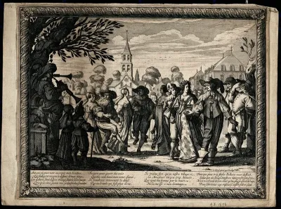 Country dance, performed by villagers