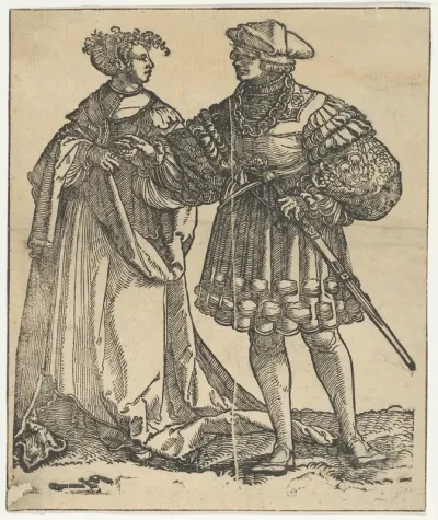 Couple Walking to the Left (III), from The Wedding Dancers (restrike)
