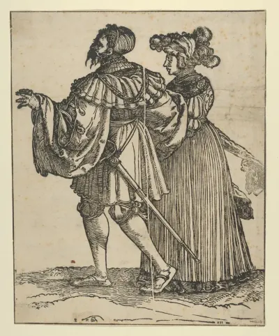 Couple Walking to the Left (VI), from The Wedding Dancers (restrike)