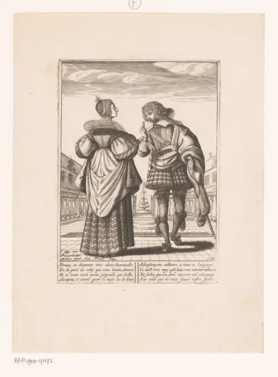 Couple Wearing the Latest French Fashion