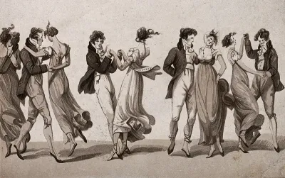 Couples dancing the waltz