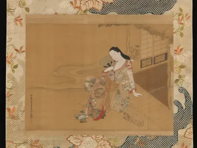 Courtesan Enjoying a Cool Summer
 Evening