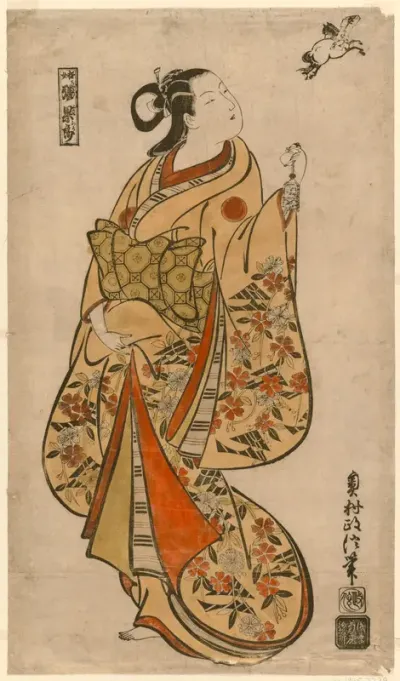 Courtesan Likened to the Chinese Sage Zhang Guolao (Japanese: Chokaro)