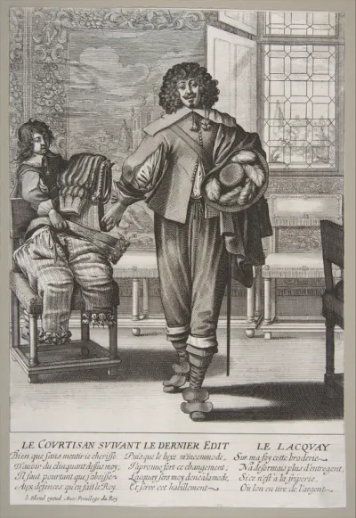 Courtier Following Edict Against Superfluity in Dress