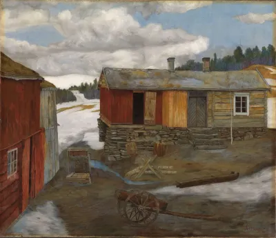 Courtyard in Slush at Røros