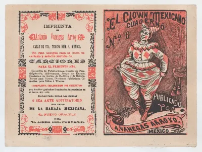 Cover for 'El Clown Mexicano: Cuaderno No. 6', a clown tugging at his pants