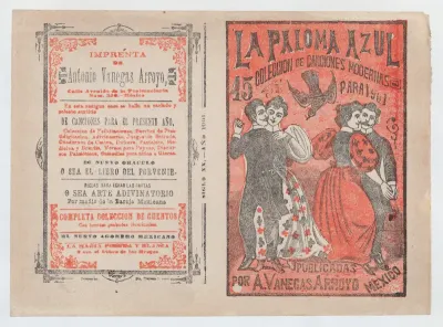 Cover for 'La Paloma Azul : Coleccion de Canciones Modernas Para 1901', two couples dancing while a dove flies in between them