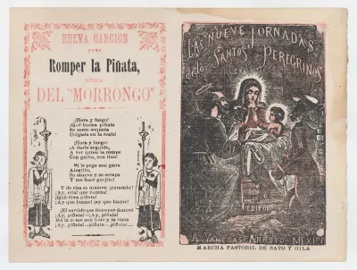 Cover for 'Las Nueve Jornadas de los Santos Peregrinos', Holy Family in the manger