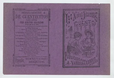Cover for 'Los Niños Jugadores', two young boys playing with toys