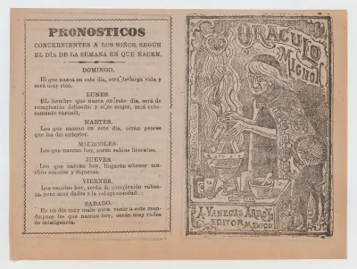 Cover for 'Oraculo Mignon', a witch brewing a potion in a cauldron