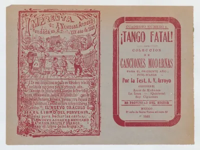 Cover for 'Tango Fatal! Coleccion de Canciones Modernas'