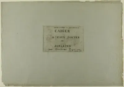 Cover page, from Cahier de six eaux-fortes, vues de Hollande