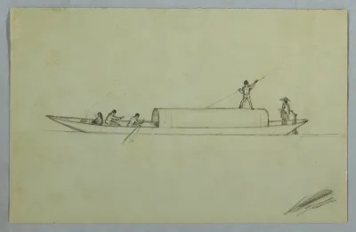 Covered Canoe, Probably South American, 1853 or