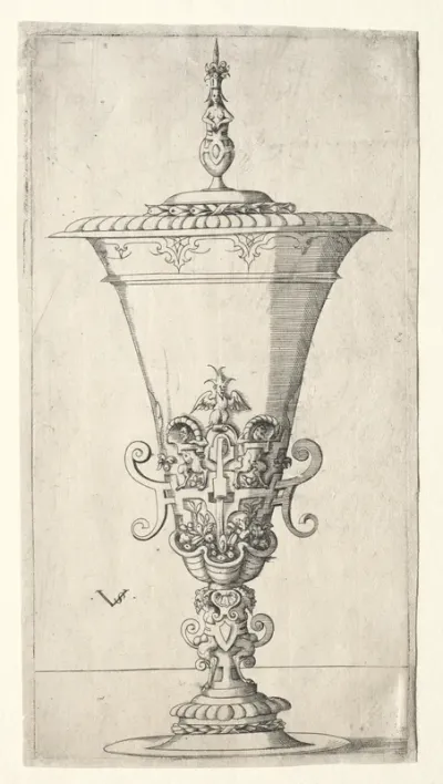 Covered Cup with Satyrs