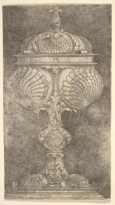 Covered Goblet with Shells