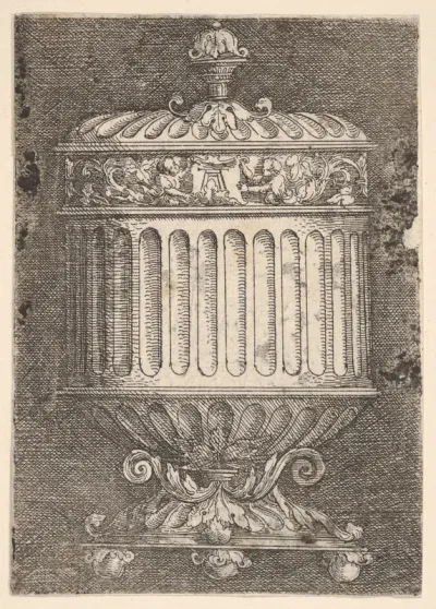 Covered Goblet with Three Feet