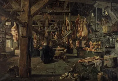 Covered market and guildhall in Ghent