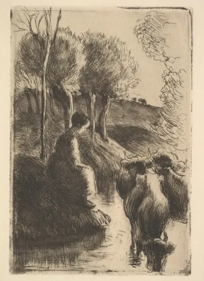 Cowherd, at Water's Edge