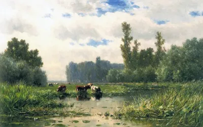 Cows at the waterside