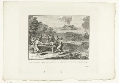 Crematie van de koning van Pegu