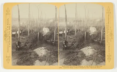 Crescent Regt. of New Orleans in the "Hornets Nest", from the series "The Chicago Panorama of the Battle of Shiloh"
