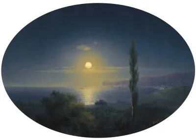 Crimean coast by moonlight