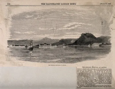 Crimean War: panoramic view of the English Hospital at Abydos