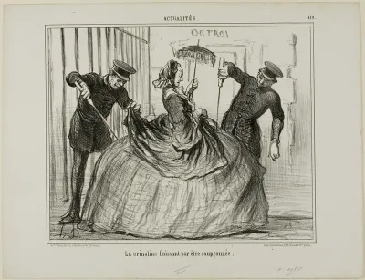 Crinolines are suddenly getting to be suspicious, plate 419 from Actualités