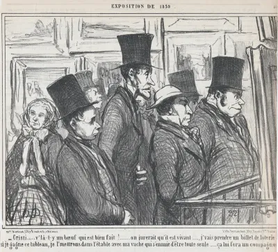 Cristi,... v'là-t-y un boeuf qui est bien fait!..., from Exposition de 1859, published in Le Charivari, May 4, 1859