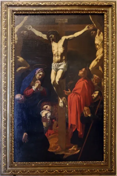 crocifissione coi ss. francesco saverio e ignazio di loyola