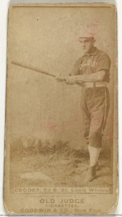 Crooks, 2nd Base, St. Louis Whites, from the Old Judge series (N172) for Old Judge Cigarettes
