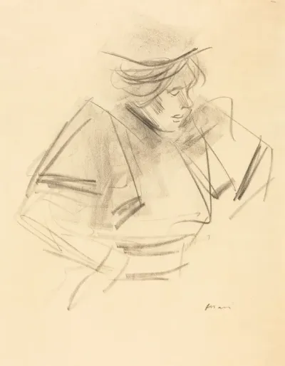 Croquis de femme en buste (Sketch of a Woman in Half-Length)