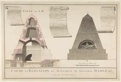 Cross-Section and Elevation of the Funeral Monument for General François Séverin Marceau (1769–1796)